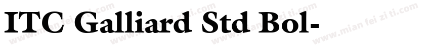 ITC Galliard Std Bol字体转换